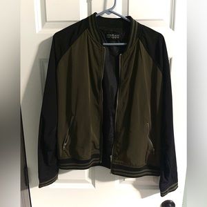 Dark green bomber jacket